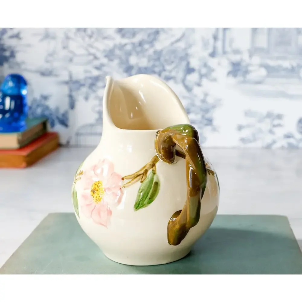 VTG 1940s Franciscan Desert Rose USA Creamer Pitcher Retro MCM Cottage Country